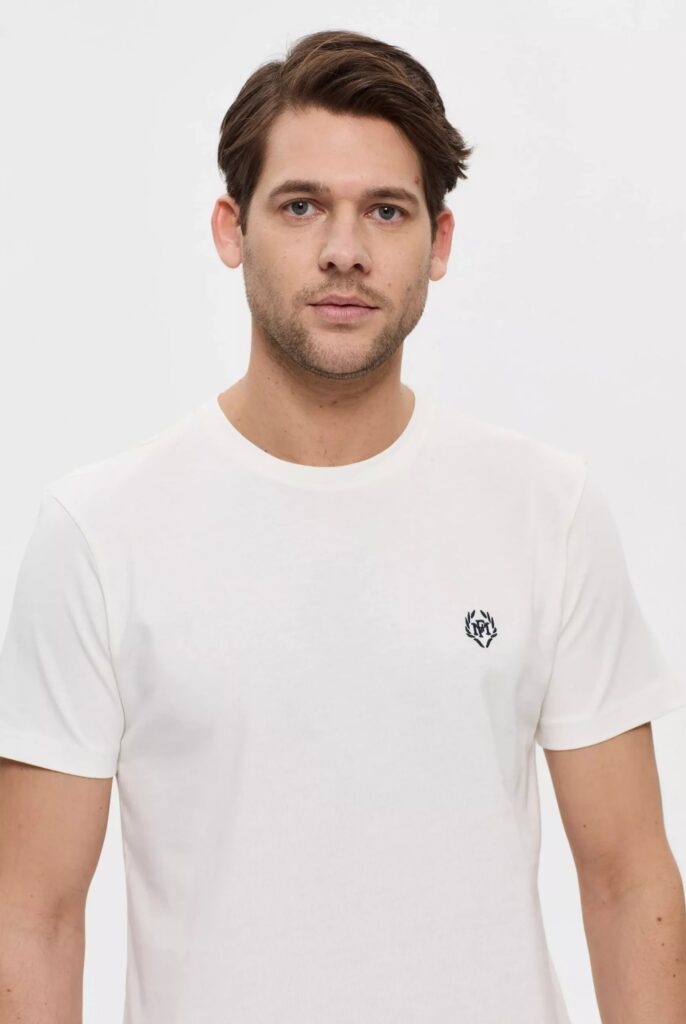 Maxence : T-shirt avec Logo en Couronne Brodé - 35