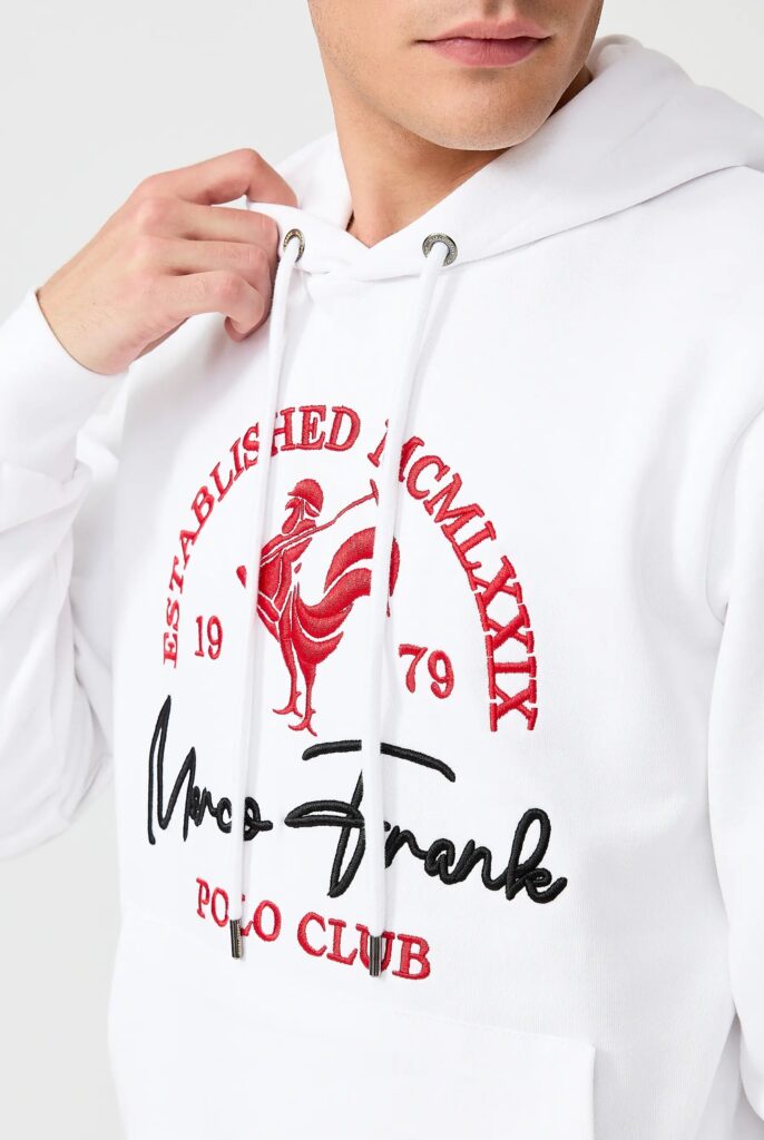 Paradis:  Sweat à Capuche avec l’emblématique Logo du Coq Brodé - 14