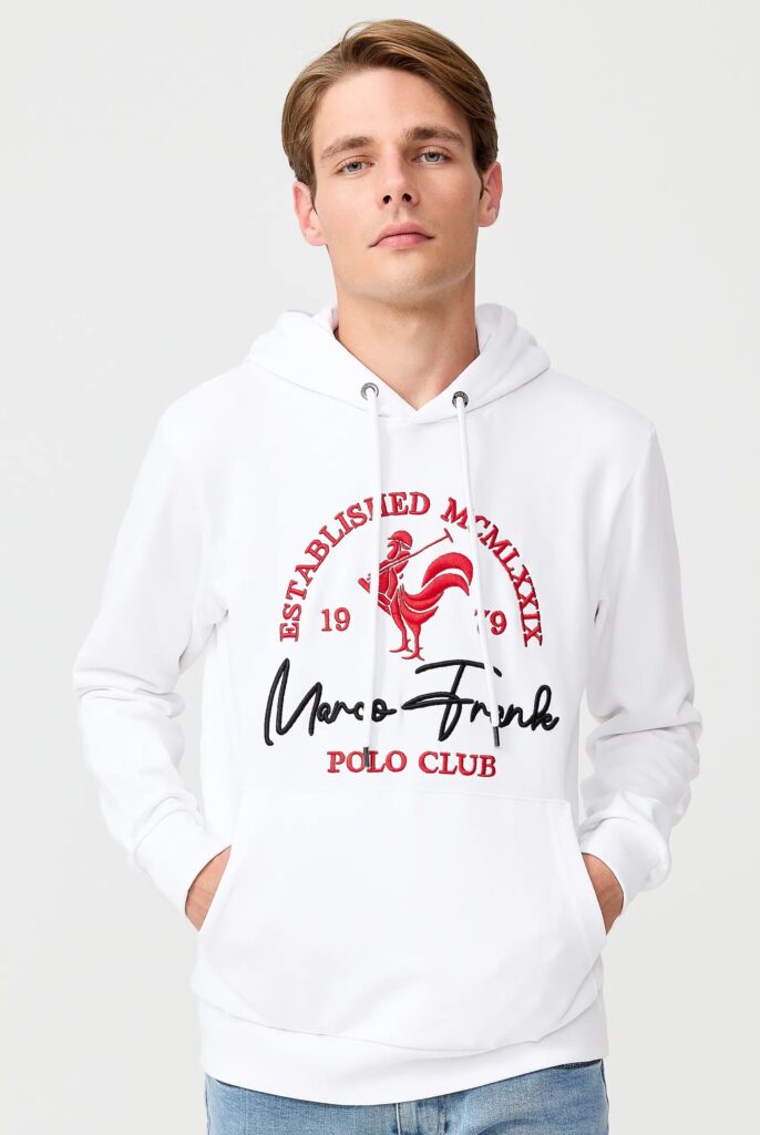 Paradis:  Sweat à Capuche avec l’emblématique Logo du Coq Brodé - 16