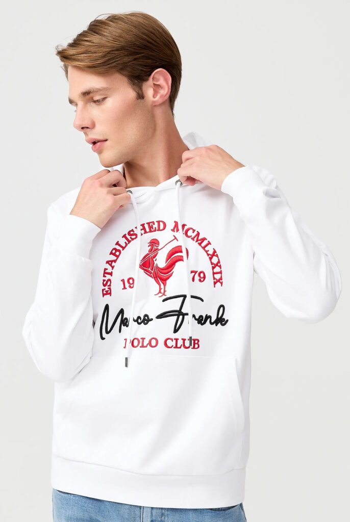 Paradis:  Sweat à Capuche avec l’emblématique Logo du Coq Brodé - 18