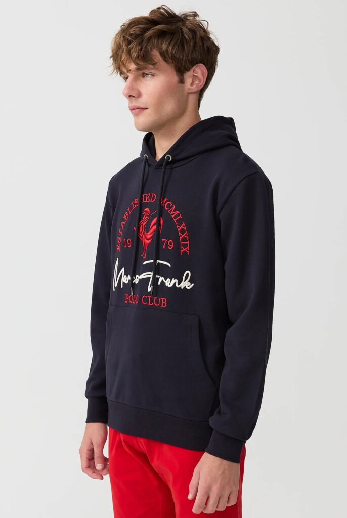 Paradis:  Sweat à Capuche avec l’emblématique Logo du Coq Brodé - 6