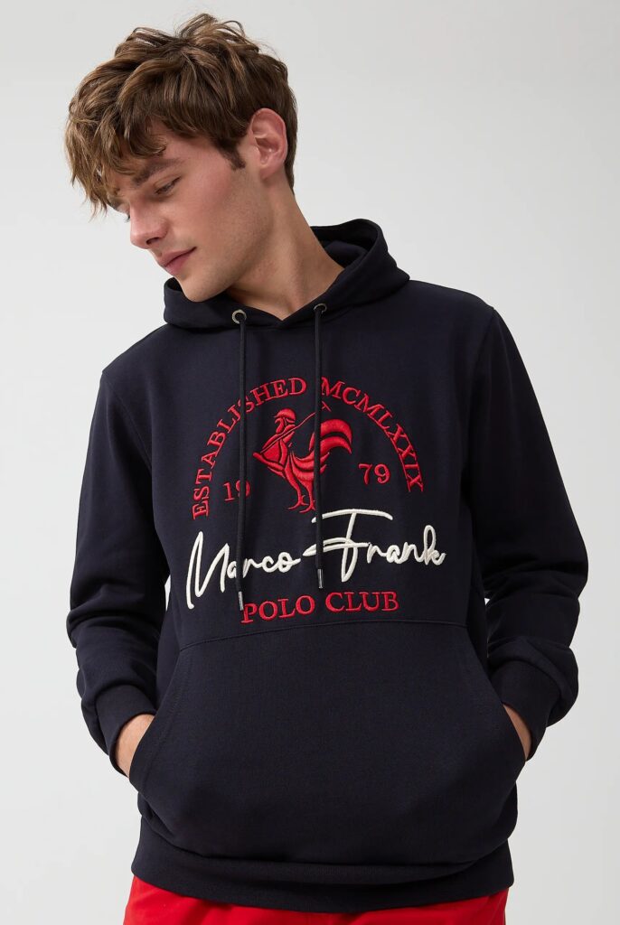 Paradis:  Sweat à Capuche avec l’emblématique Logo du Coq Brodé - 8