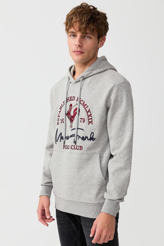 Paradis:  Sweat à Capuche avec l’emblématique Logo du Coq Brodé - 37