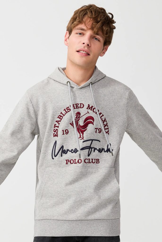 Paradis:  Sweat à Capuche avec l’emblématique Logo du Coq Brodé - 38