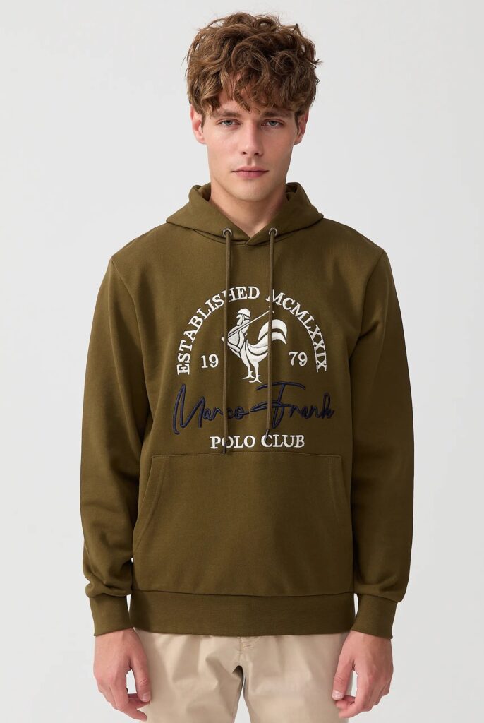 Paradis:  Sweat à Capuche avec l’emblématique Logo du Coq Brodé - 53