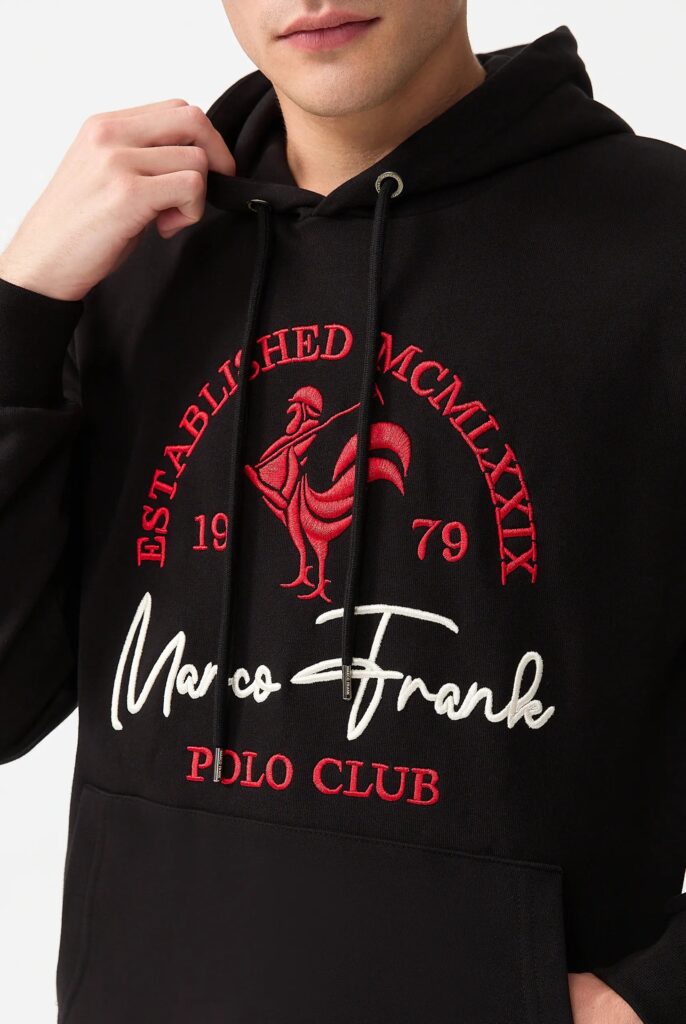 Paradis:  Sweat à Capuche avec l’emblématique Logo du Coq Brodé - 54