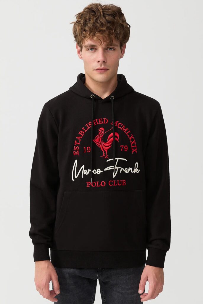 Paradis:  Sweat à Capuche avec l’emblématique Logo du Coq Brodé - 56