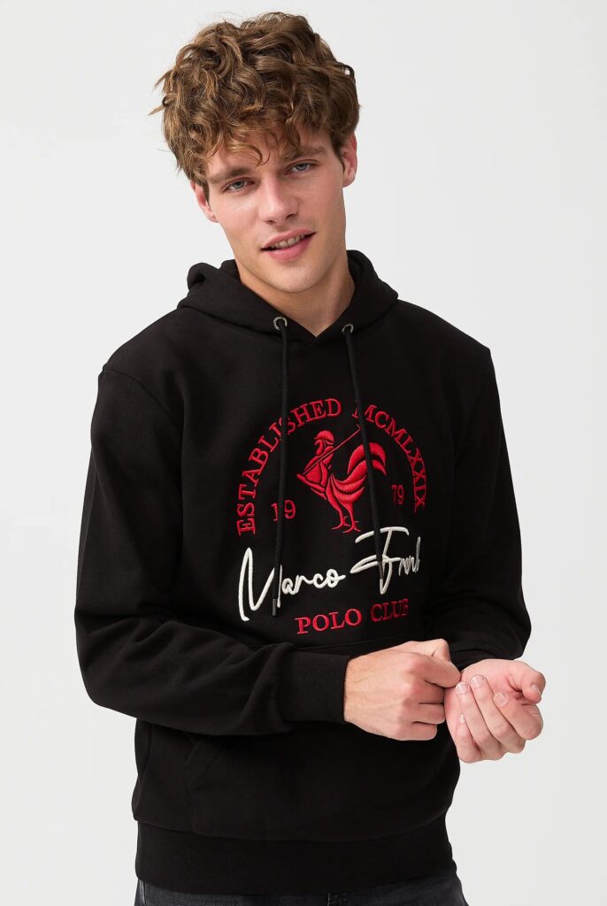 Paradis:  Sweat à Capuche avec l’emblématique Logo du Coq Brodé - 57