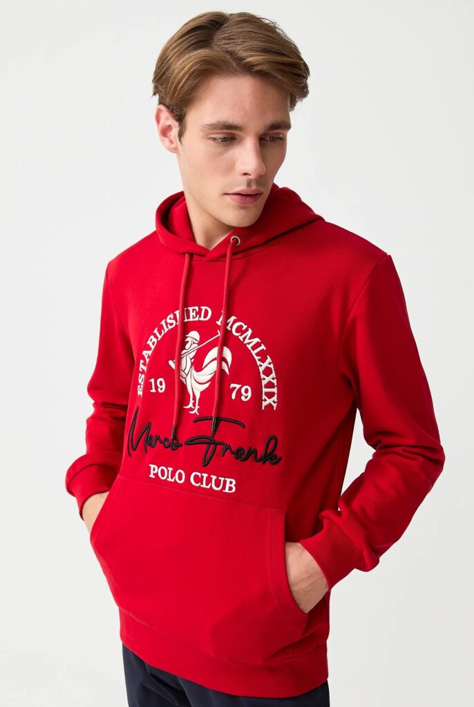 Paradis:  Sweat à Capuche avec l’emblématique Logo du Coq Brodé - 63