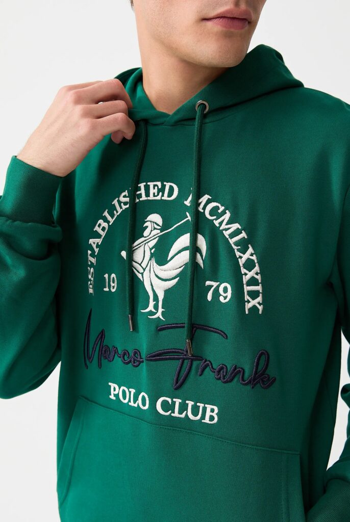 Paradis:  Sweat à Capuche avec l’emblématique Logo du Coq Brodé - 44