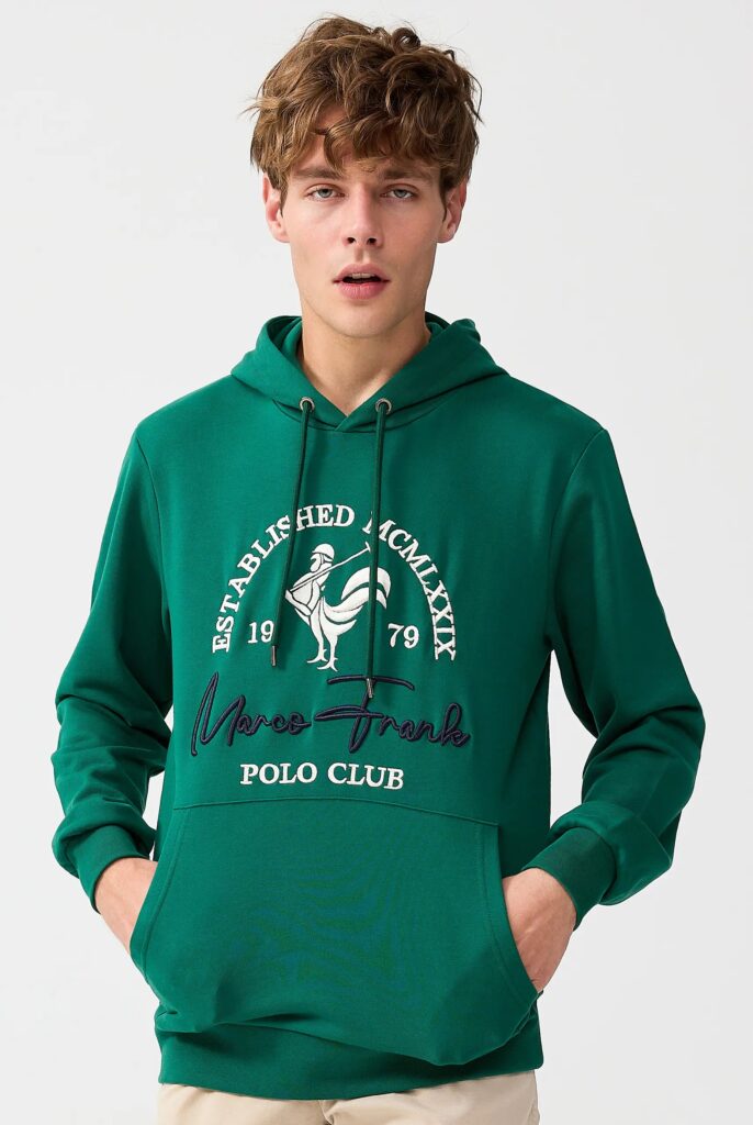 Paradis:  Sweat à Capuche avec l’emblématique Logo du Coq Brodé - 47