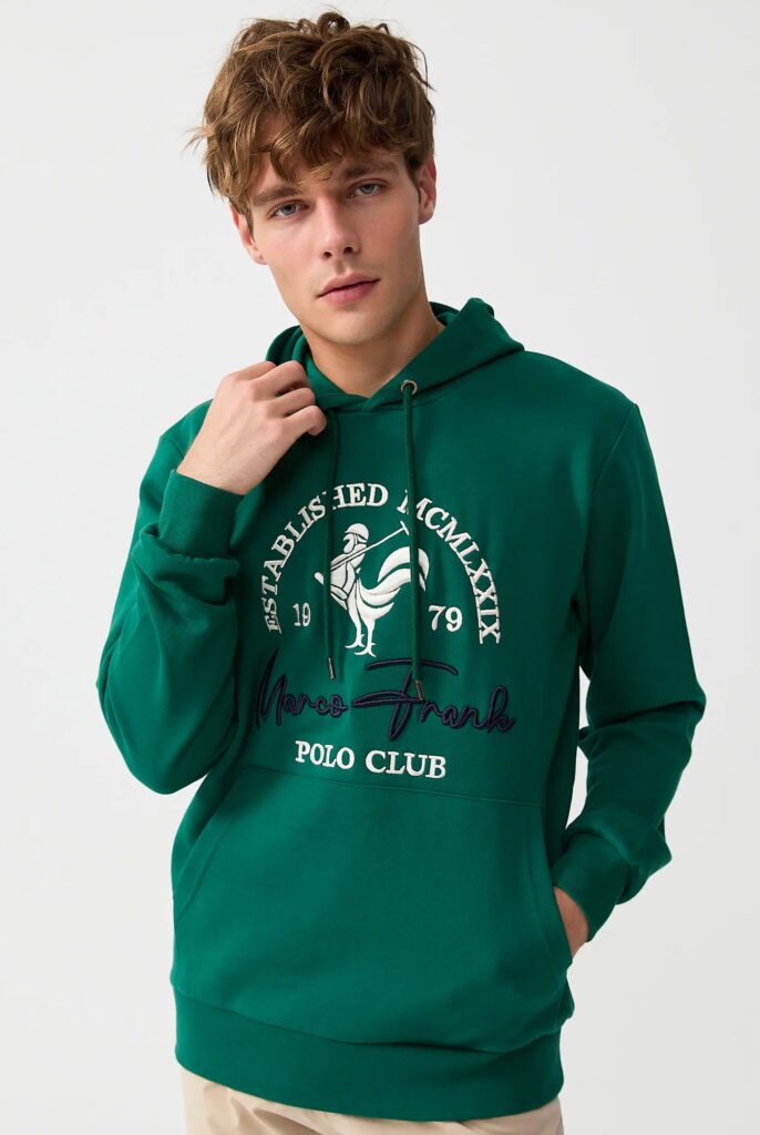 Paradis:  Sweat à Capuche avec l’emblématique Logo du Coq Brodé - 48