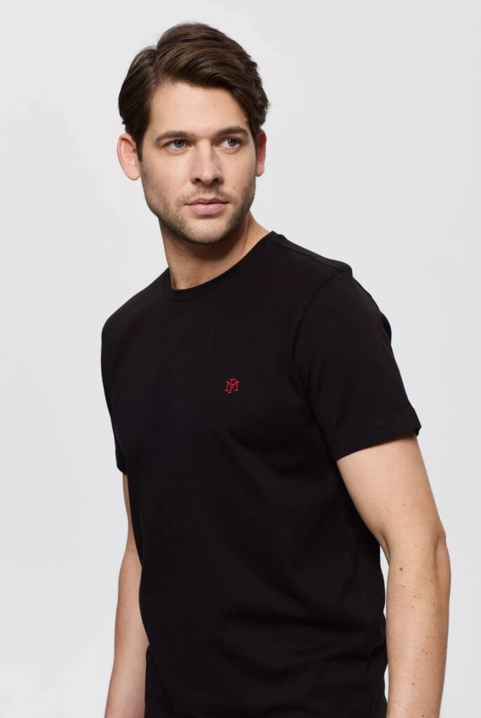 Philippe : T-Shirt avec Monogramme Logo MF Brodé - 8