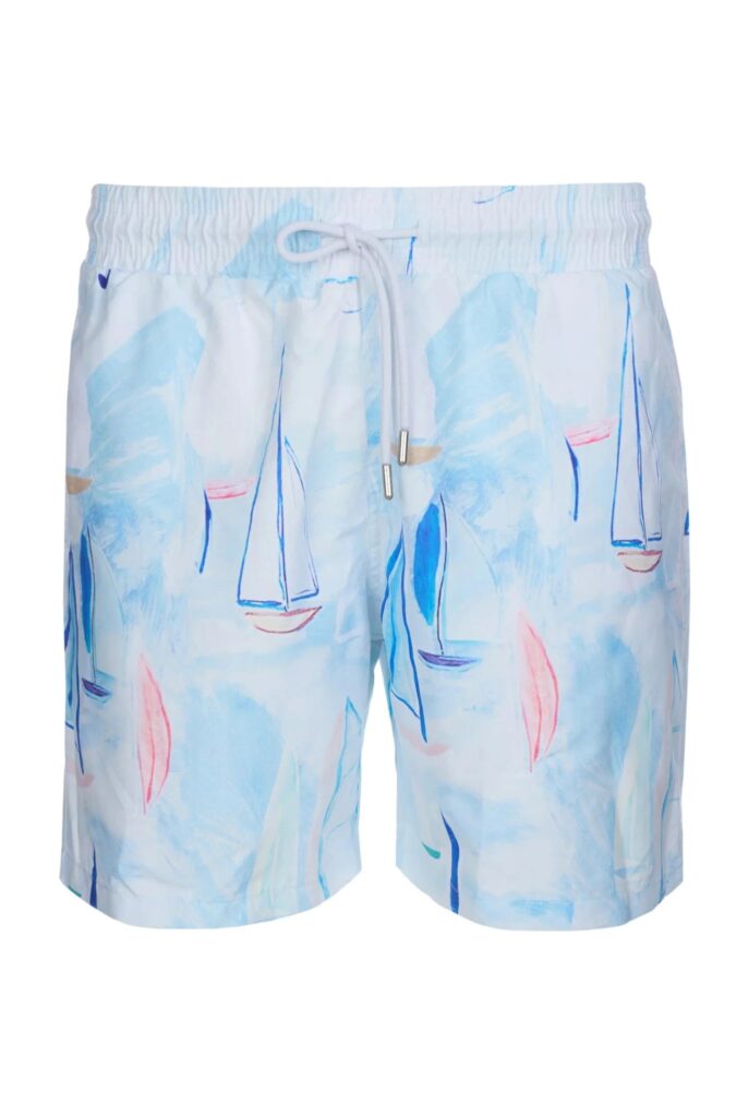 Ruffin : Short de Bain à Imprimé Voile, séchage rapide - 7