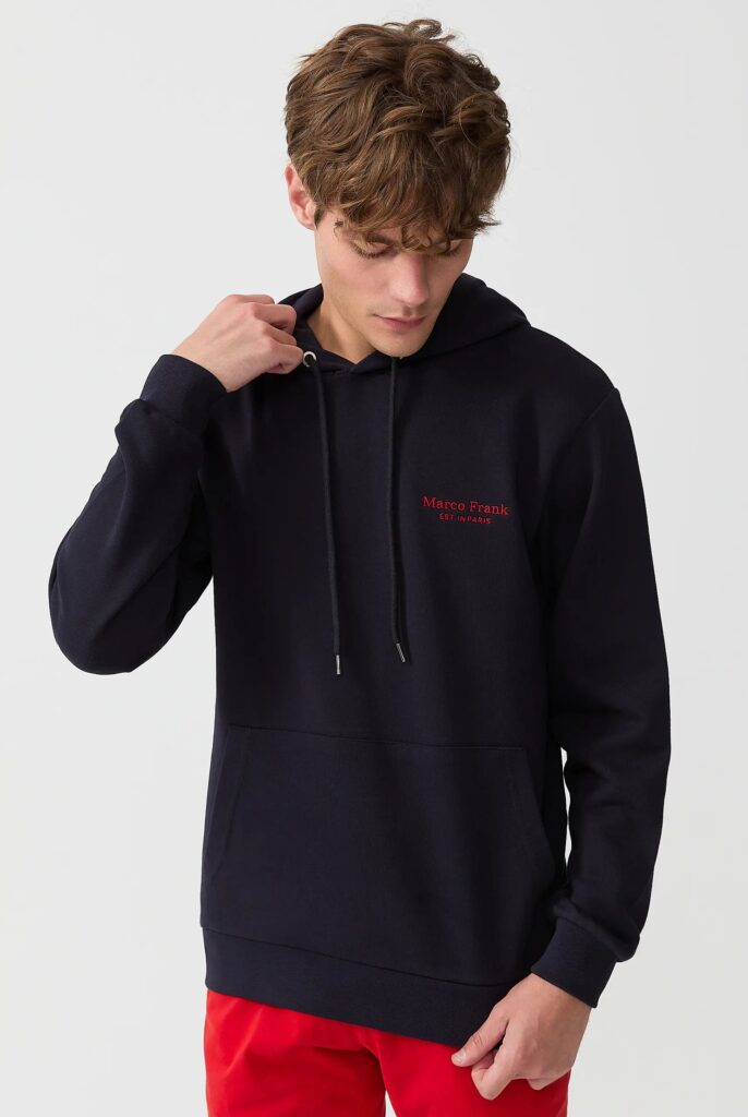 Savoy : Sweat à Capuche Avec Logo Brodé - 47