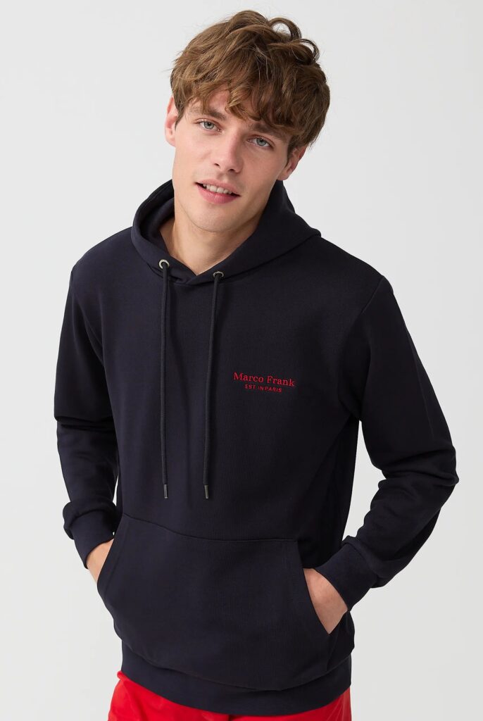 Savoy : Sweat à Capuche Avec Logo Brodé - 48