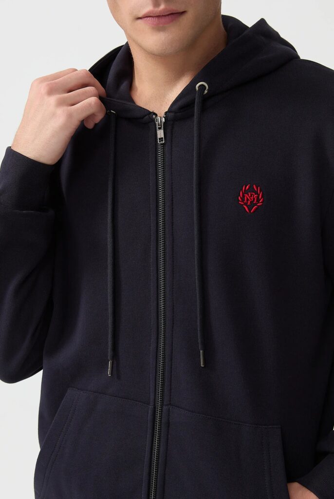 Simon : Sweat à Capuche avec Fermeture Éclair Brodé du Logo Emblématique - 14