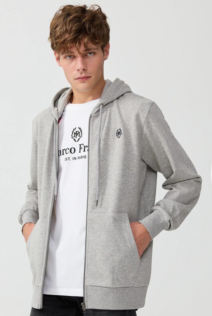 Simon : Sweat à Capuche avec Fermeture Éclair Brodé du Logo Emblématique - 13