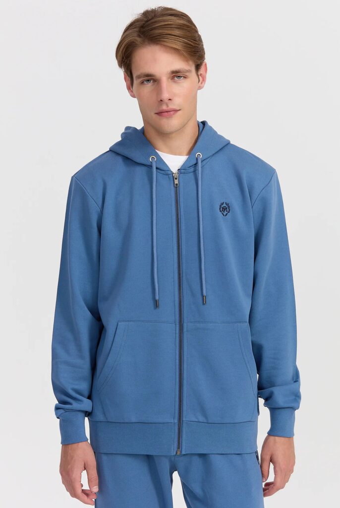 Simon : Sweat à Capuche avec Fermeture Éclair Brodé du Logo Emblématique - 36