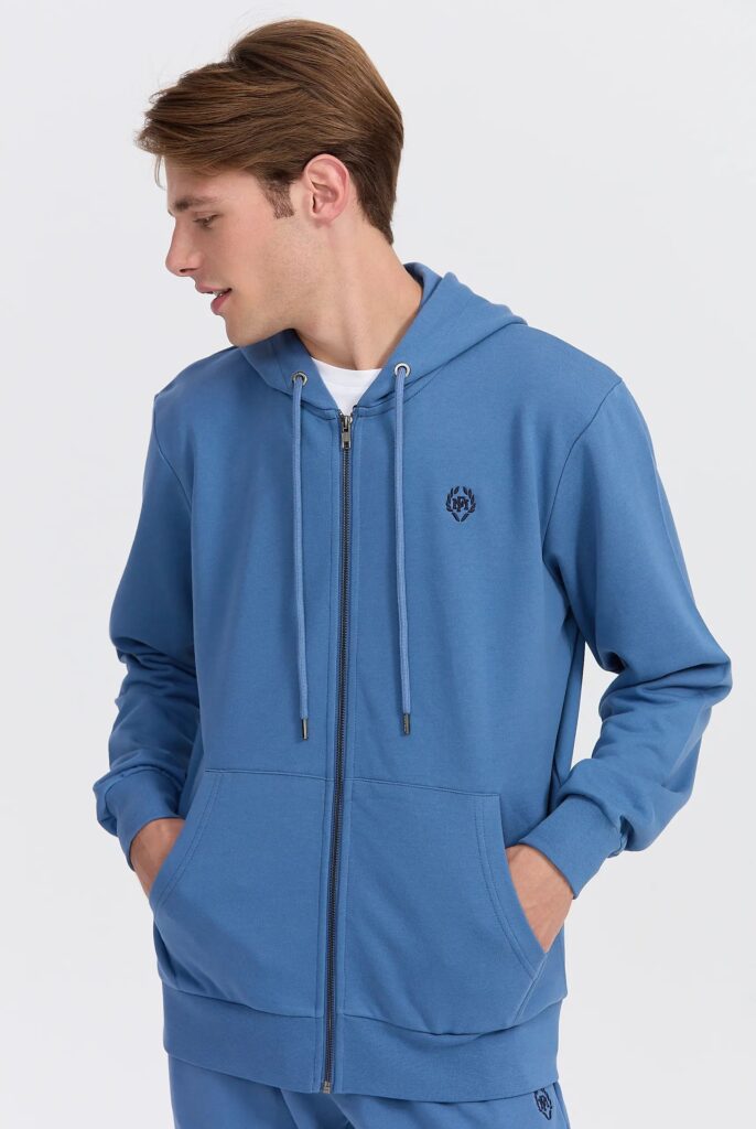 Simon : Sweat à Capuche avec Fermeture Éclair Brodé du Logo Emblématique - 37