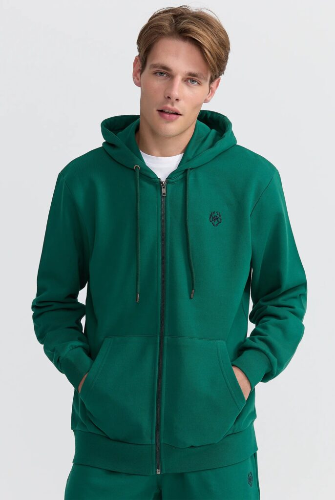 Simon : Sweat à Capuche avec Fermeture Éclair Brodé du Logo Emblématique - 51