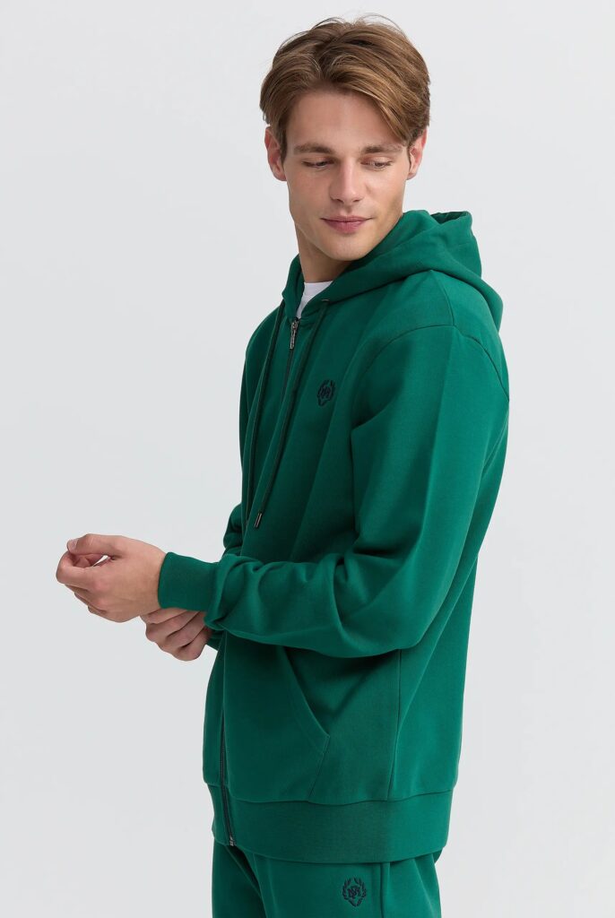 Simon : Sweat à Capuche avec Fermeture Éclair Brodé du Logo Emblématique - 52