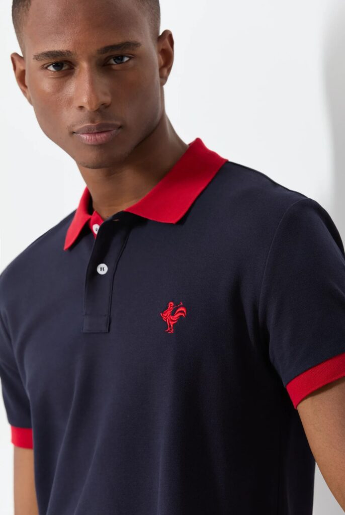 Spencer : Polo avec l’emblématique Logo du Coq Brodé - 5