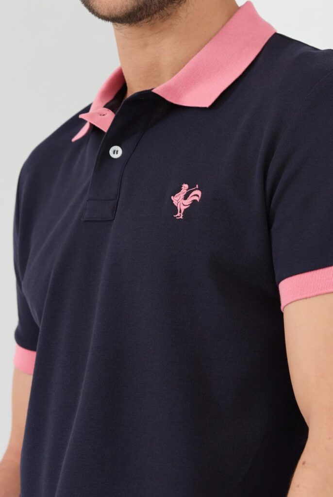 Spencer : Polo avec l’emblématique Logo du Coq Brodé - 2