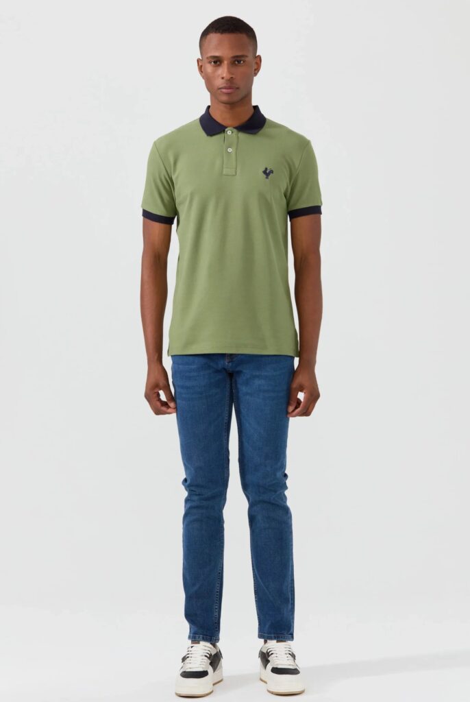 Spencer : Polo avec l’emblématique Logo du Coq Brodé - 55