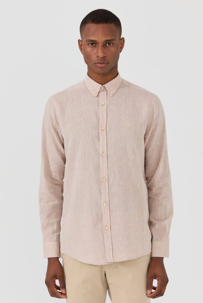 Stéphane : Chemise en Lin Coupe Classique à Manches Longues - 5