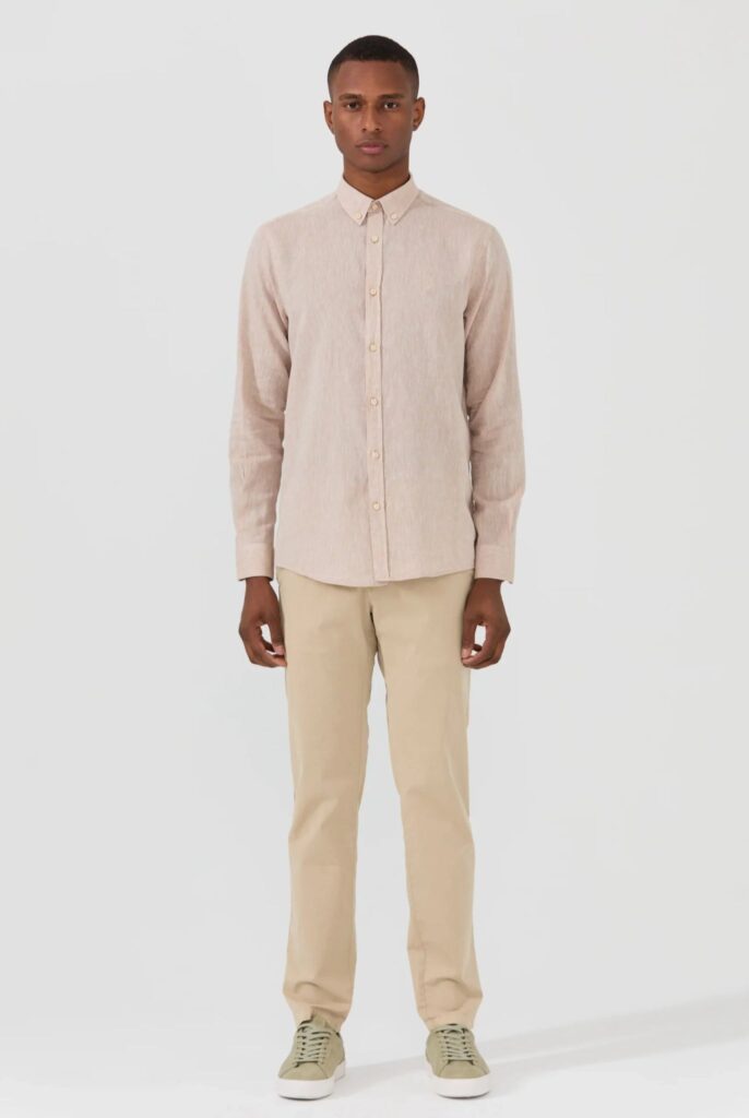 Stéphane : Chemise en Lin Coupe Classique à Manches Longues - 6