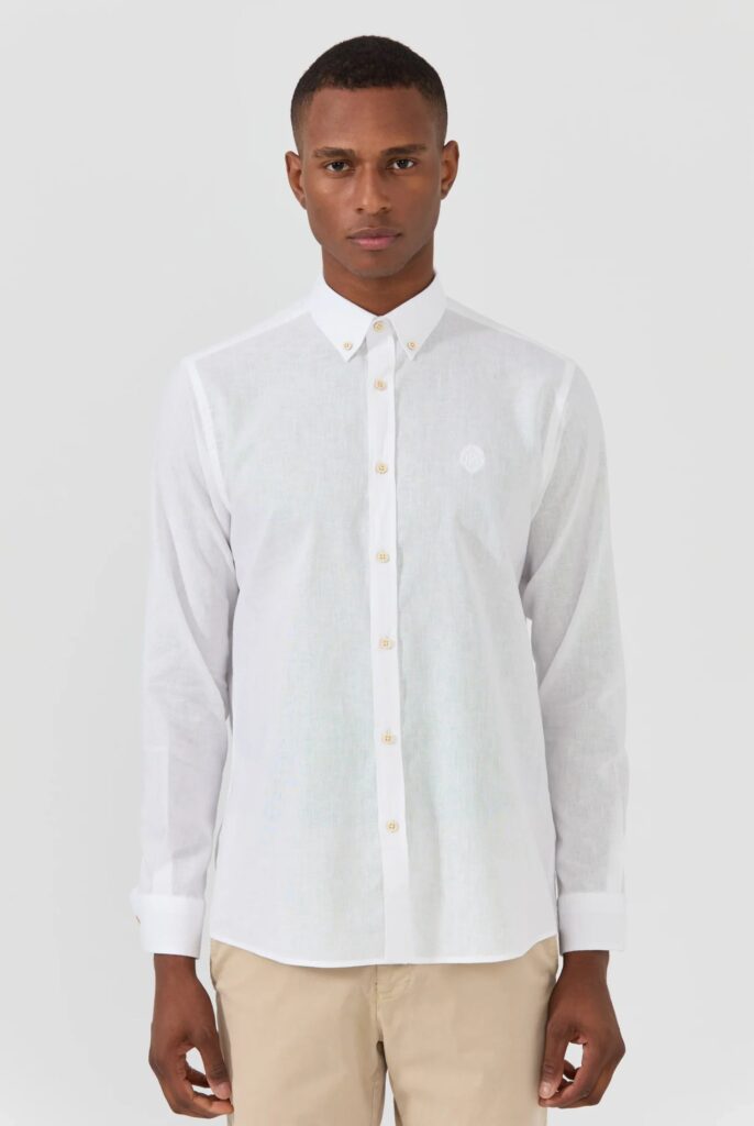 Stéphane : Chemise en Lin Coupe Classique à Manches Longues - 21