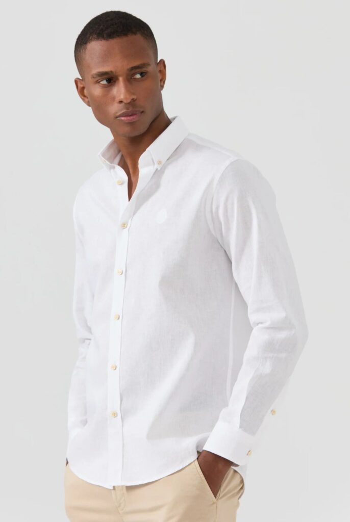 Stéphane : Chemise en Lin Coupe Classique à Manches Longues - 22