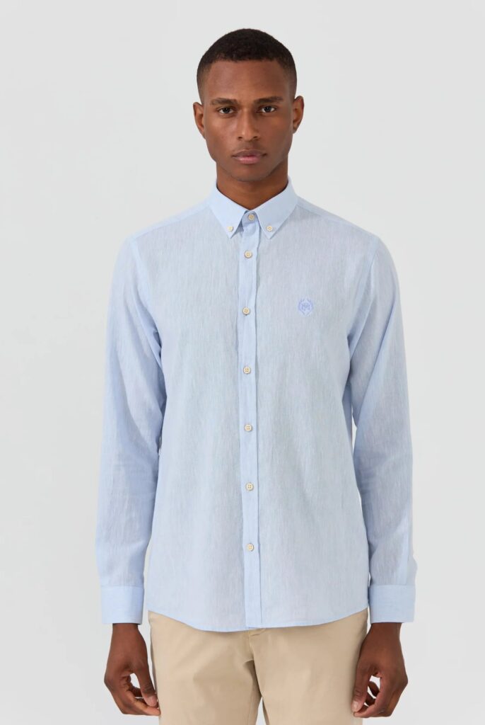 Stéphane : Chemise en Lin Coupe Classique à Manches Longues - 17