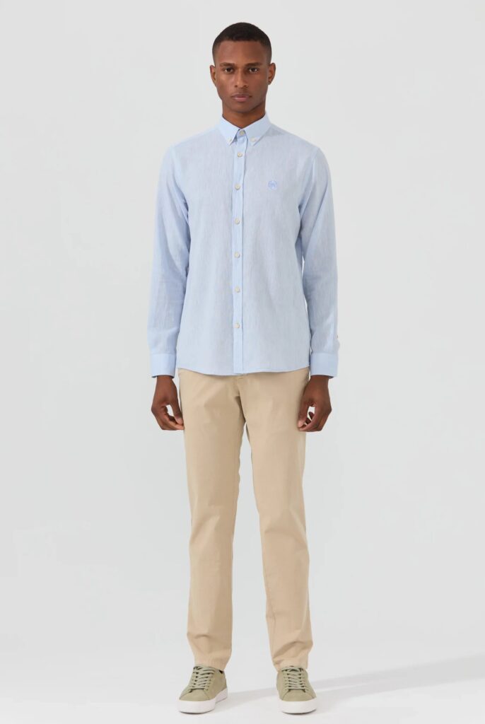 Stéphane : Chemise en Lin Coupe Classique à Manches Longues - 18