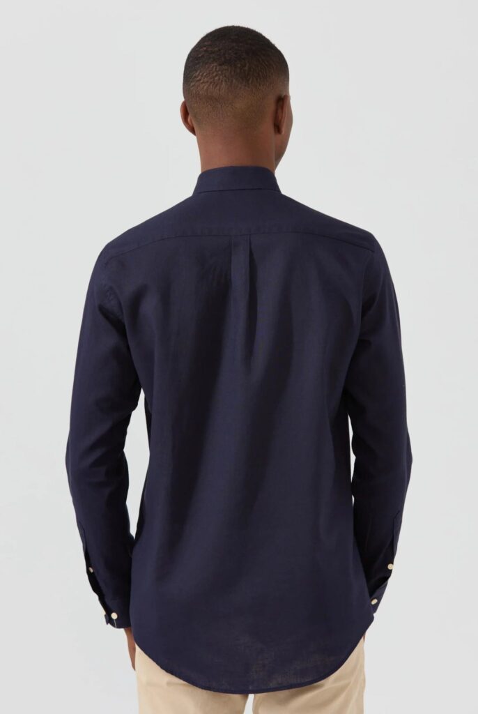 Stéphane : Chemise en Lin Coupe Classique à Manches Longues - 10