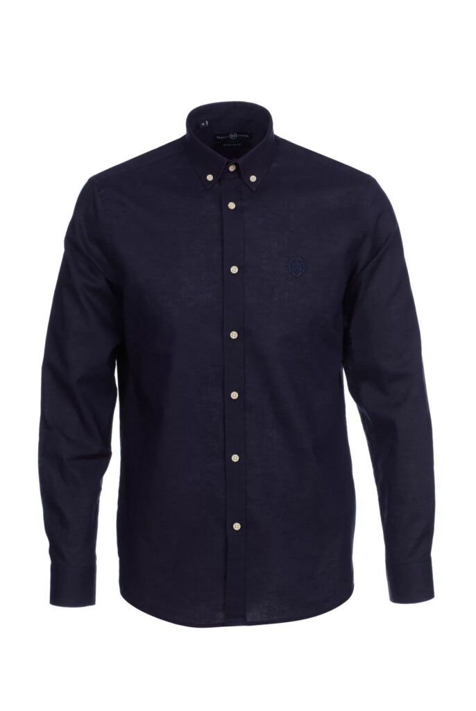 Stéphane : Chemise en Lin Coupe Classique à Manches Longues - 40