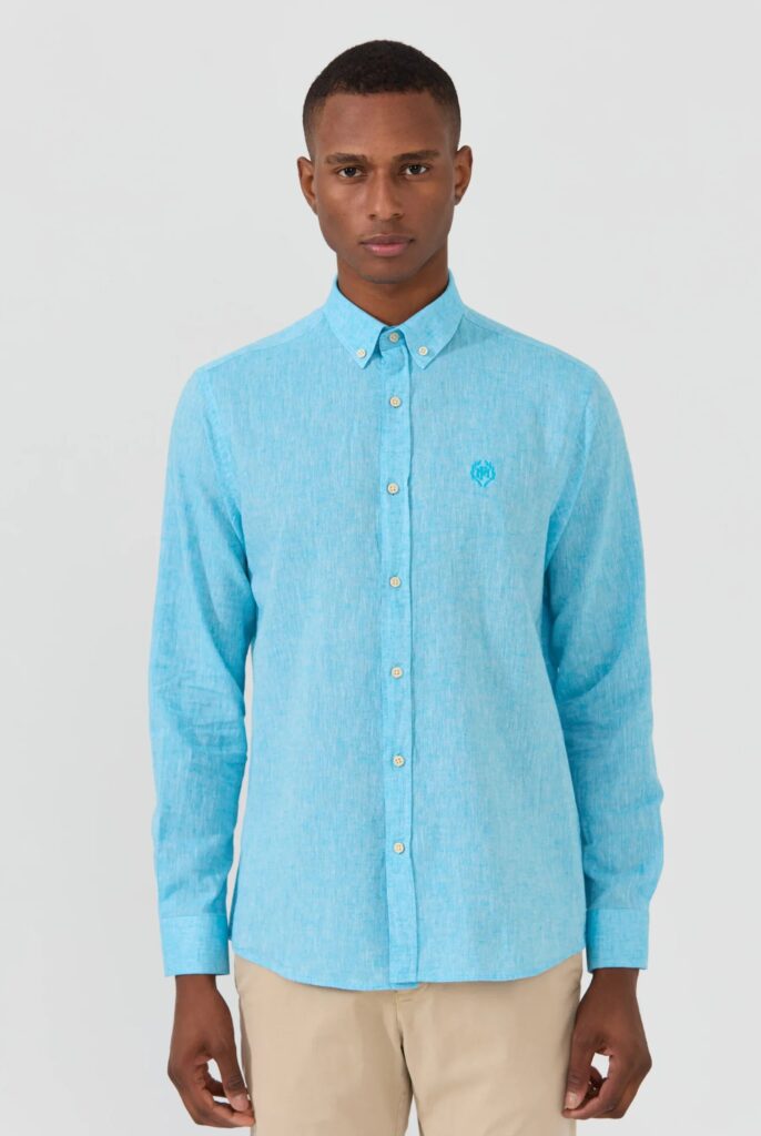 Stéphane : Chemise en Lin Coupe Classique à Manches Longues - 28