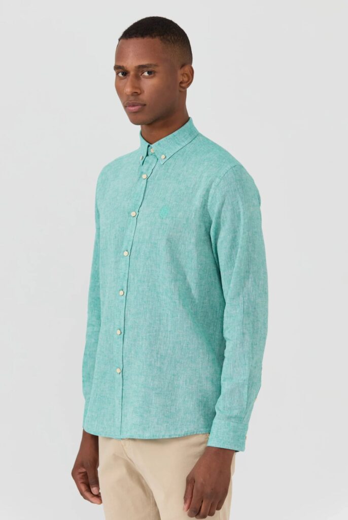 Stéphane : Chemise en Lin Coupe Classique à Manches Longues - 30