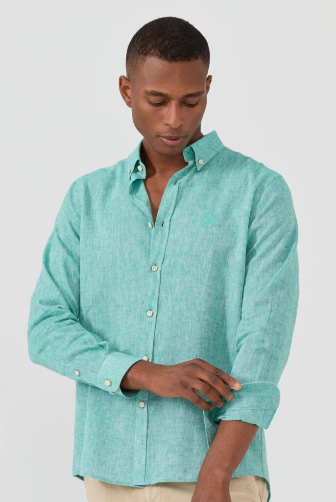 Stéphane : Chemise en Lin Coupe Classique à Manches Longues - 31