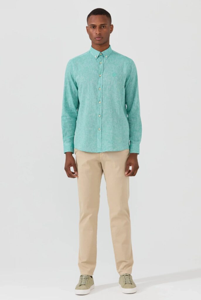 Stéphane : Chemise en Lin Coupe Classique à Manches Longues - 33