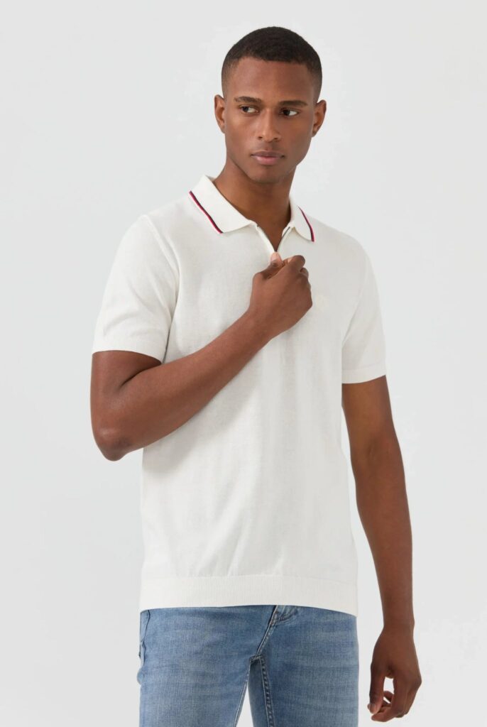 Thibault : Polo avec Col Rayé - 17