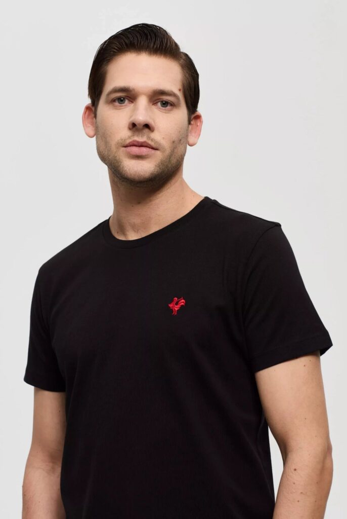 Vincent : T-Shirt avec Logo du Coq Brodé - 25