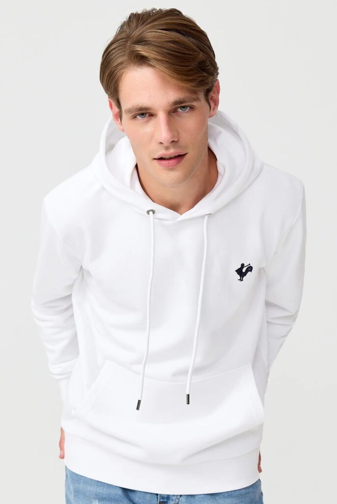 Visage:  Sweat à Capuche avec l’emblématique Logo du Coq Brodé - 4