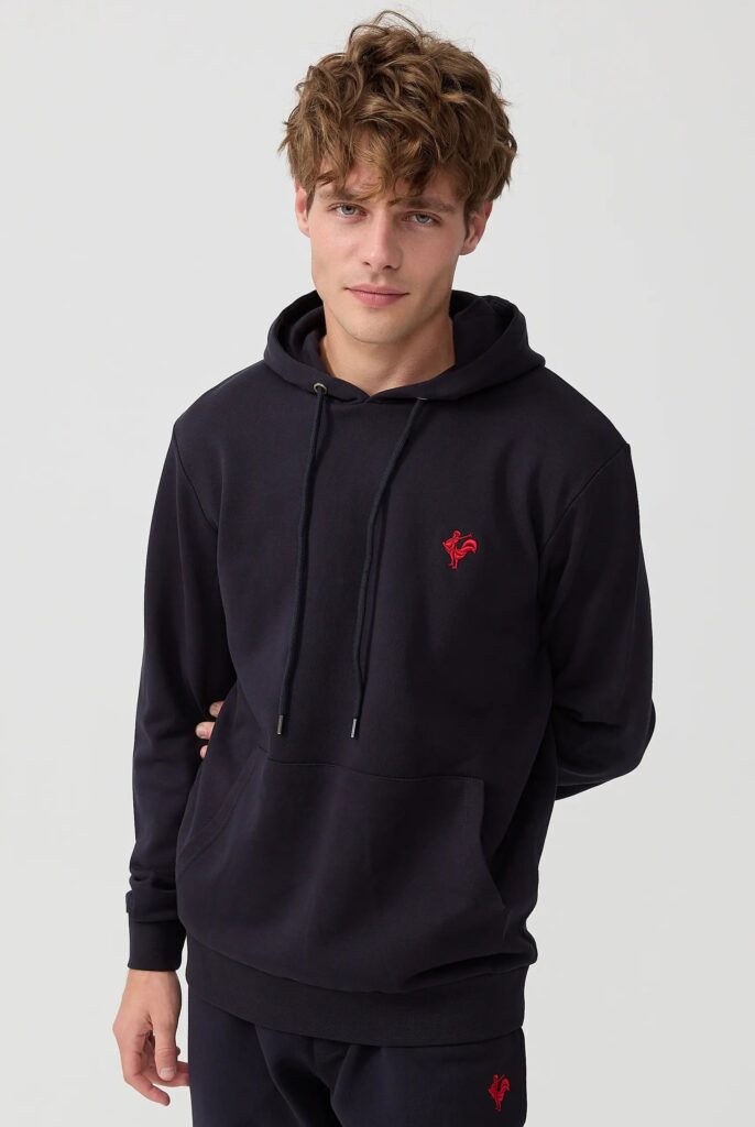 Visage:  Sweat à Capuche avec l’emblématique Logo du Coq Brodé - 21