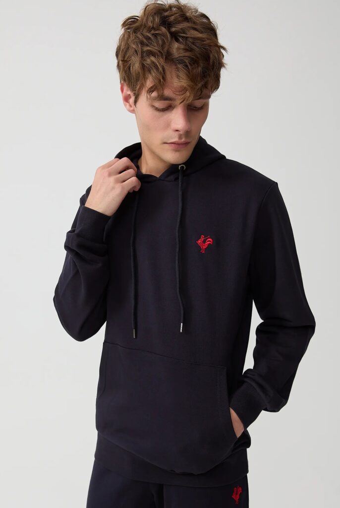 Visage:  Sweat à Capuche avec l’emblématique Logo du Coq Brodé - 22