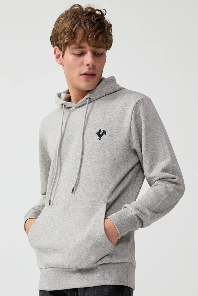 Visage:  Sweat à Capuche avec l’emblématique Logo du Coq Brodé - 47