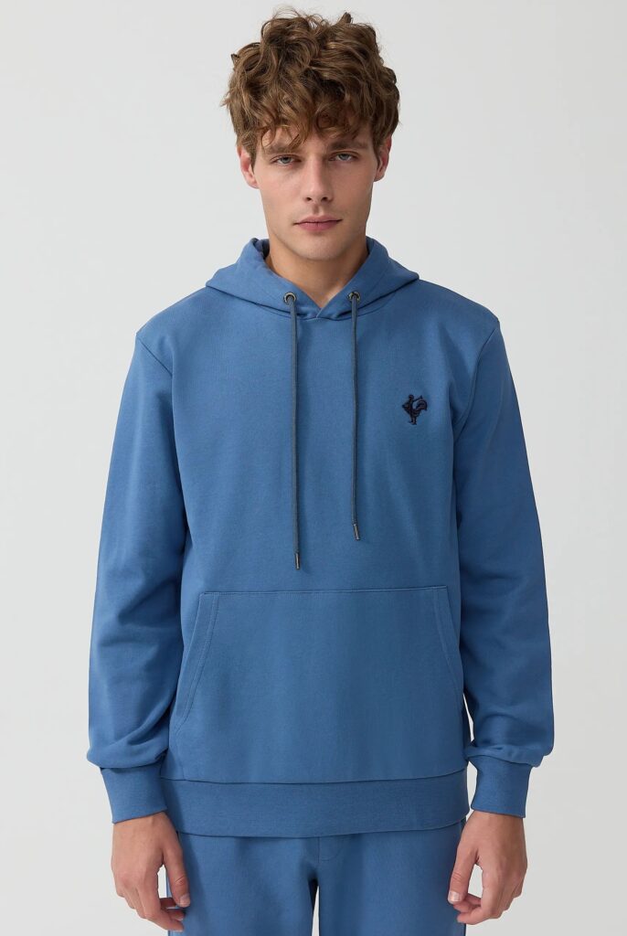 Visage:  Sweat à Capuche avec l’emblématique Logo du Coq Brodé - 51