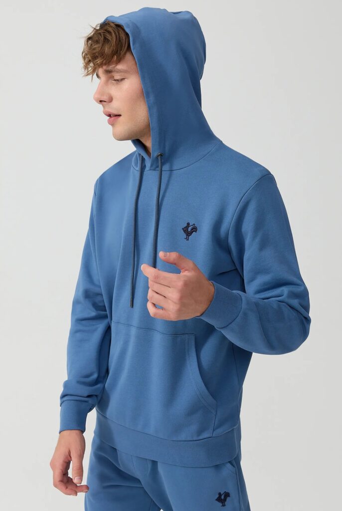 Visage:  Sweat à Capuche avec l’emblématique Logo du Coq Brodé - 52