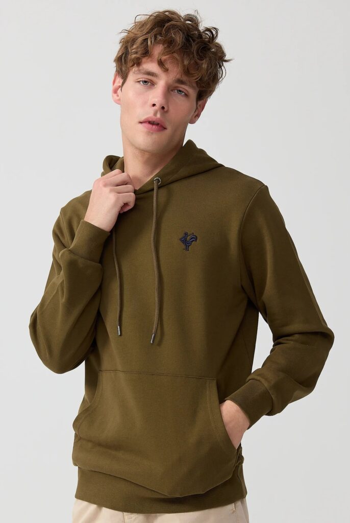 Visage:  Sweat à Capuche avec l’emblématique Logo du Coq Brodé - 58